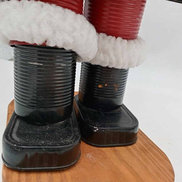 Christmas Folk Art Tin Man Santa Sculpture Wizard Of Oz Assemblage Robot Vintage - Picture 13 of 16